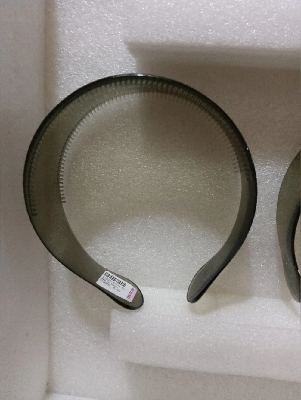 Set of Four Plastic Headbands in Black and Nude - New